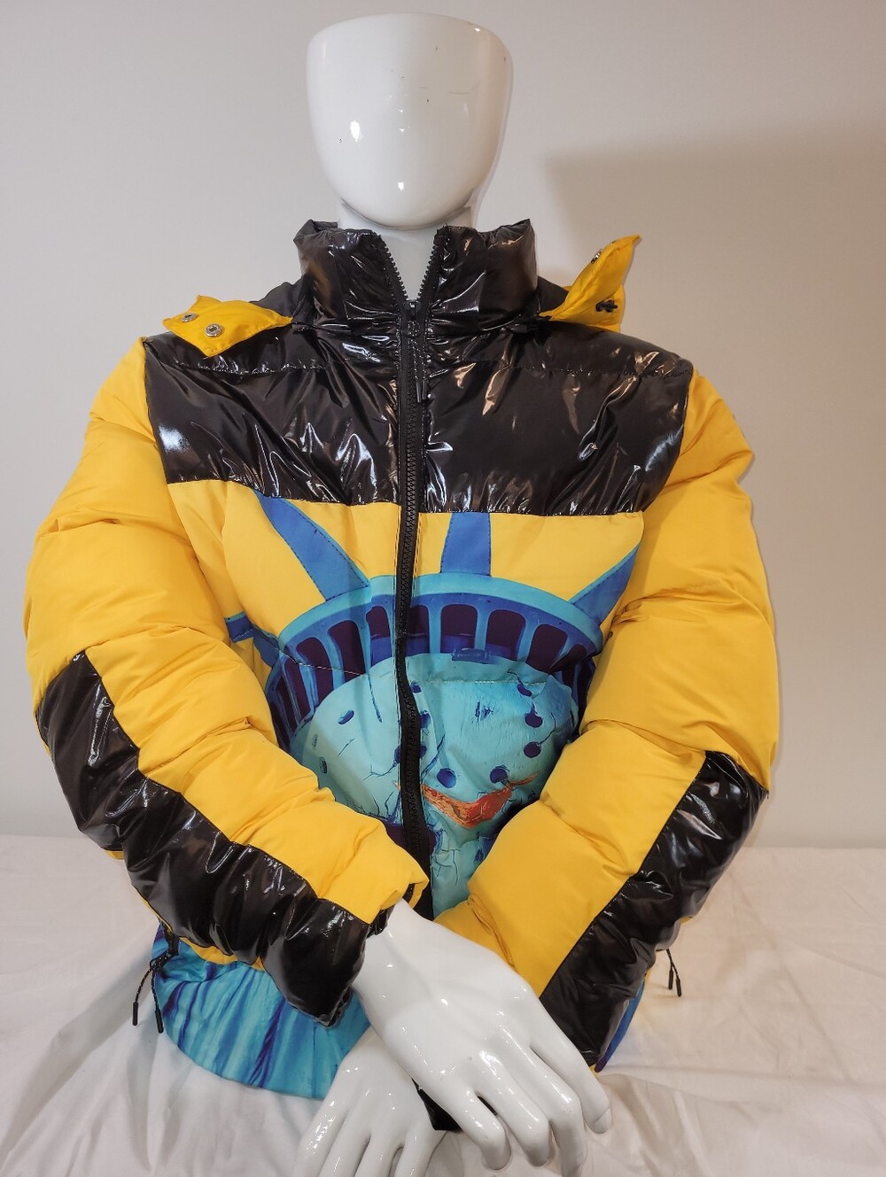 Roku Studio Mens Yellow & Black Bubble Coat Original $158 2XL New W/ Tags